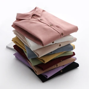 Женская Повседневная Блузка, однотонная Свободная рубашка из хлопка с длинным рукавом, осень 2021