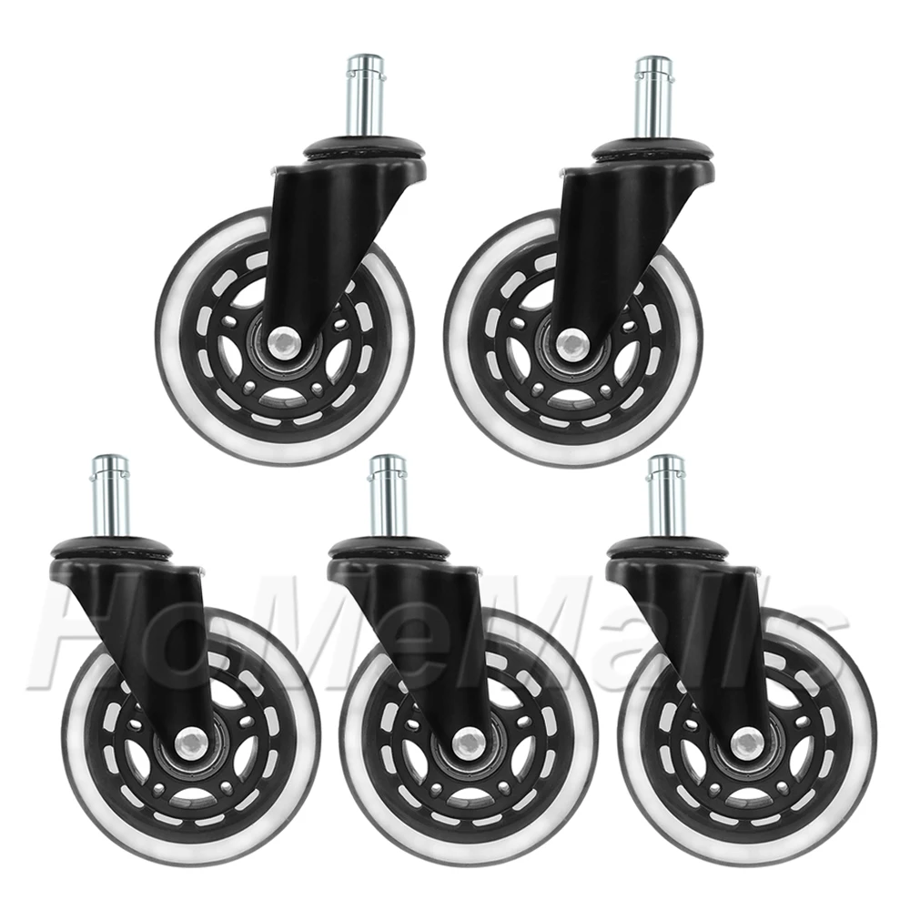 

1/5 шт. 360 градусов поворотные ролики из полиуретана бесшумные колеса 2,5/3 дюйма Универсальные ролики для офисного стула Тележка для покупок