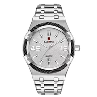 2021kdm top brand business leisure mens watch waterproof luminous calendar multifunctional stainless steel quartz watch