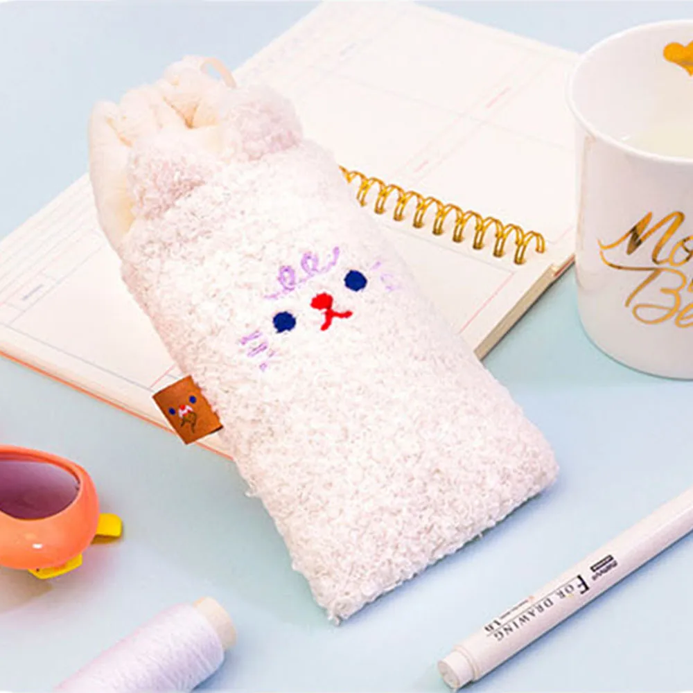 PlushGlasses мешочек с вышитым медведем студент солнцезащитные очки чехол для женщин