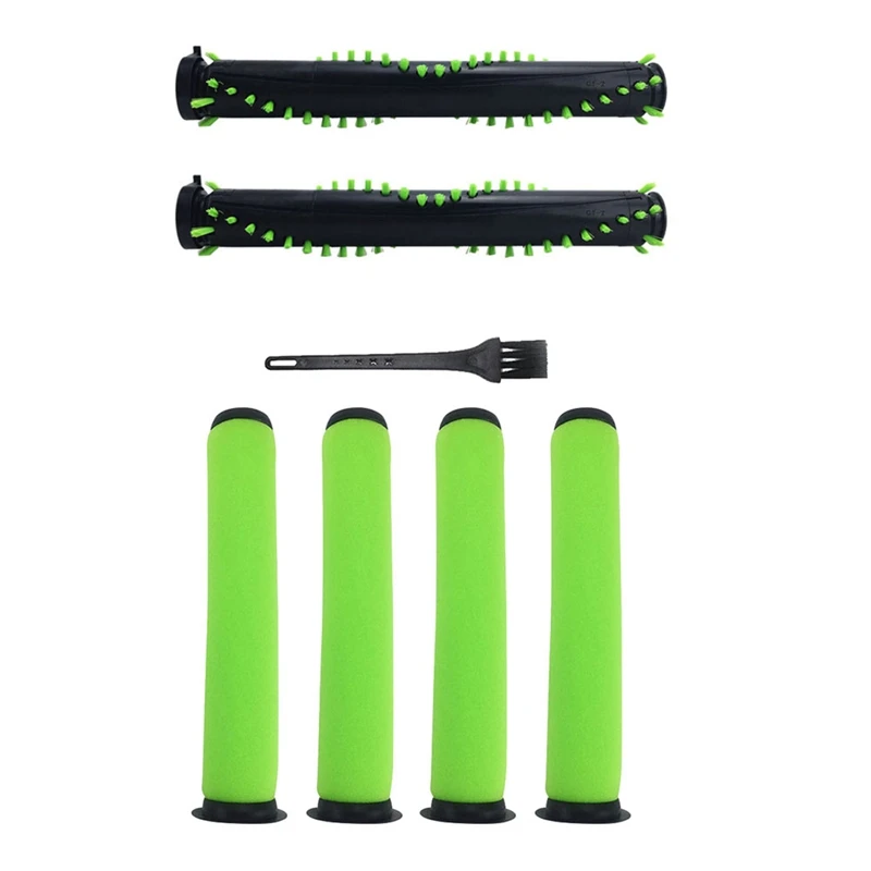

2 Pack Durable Roller Brush Cleaning Brush with 4 Pack Washable Dirt Bin Stick Filters Replacement