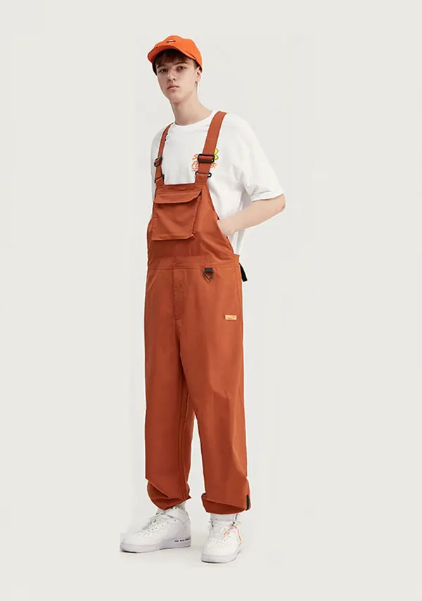 Летние мужские комбинезоны однотонные свободные в стиле хип хоп Молодежные