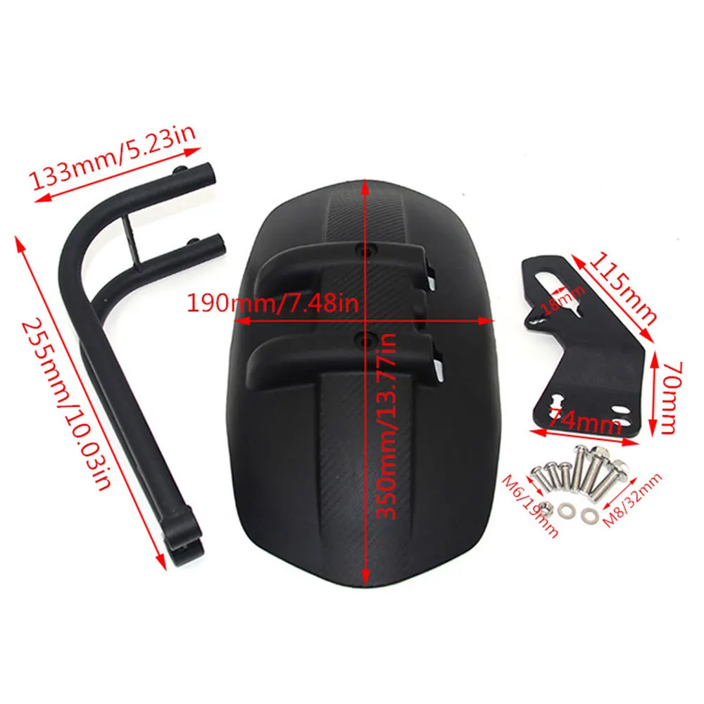 

Universal Motorcycle Rear Front Fender for Fender Splash Guard Rear Wheel Cover Guard Mudguard W/Bracket Accessories