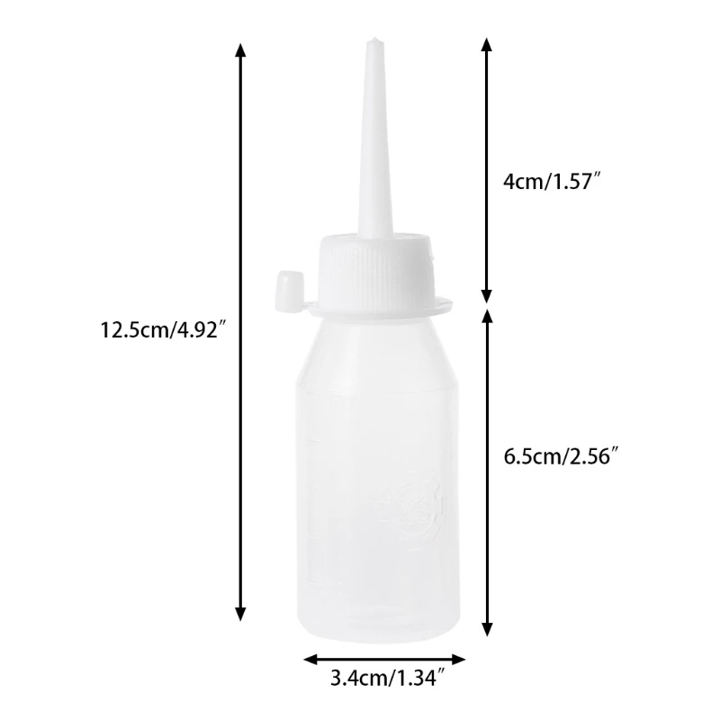 

50ml Industrial Glue Gel Oil Applicator Squeeze Bottle Clear White Jet Dispenser 87HB