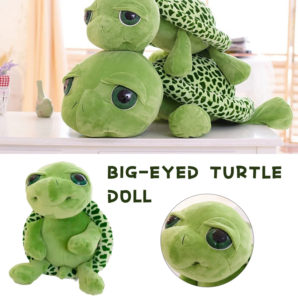 

1Pcs 20cm Super Green Big Eyes Stuffed Tortoise Turtle Children Kids Animal Plush Baby Toys Gifts Fast delivery Dropshipping