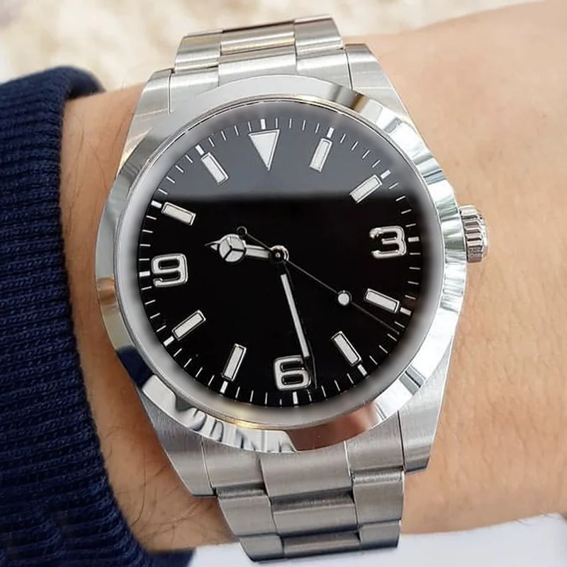 

Luxury Mens Watch Sapphire Glass EXP Gmt White Dial Men's Date Sports Wrist watch Men Watches Stainless steel Folding clasp