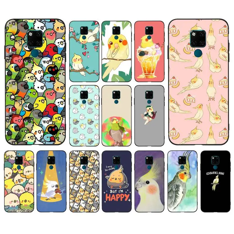 MaiYaCa Chubby Cockatiels Parrotlets Phone Case for Huawei Mate 20 10 9 40 30 lite pro X Nova 2 3i 7se