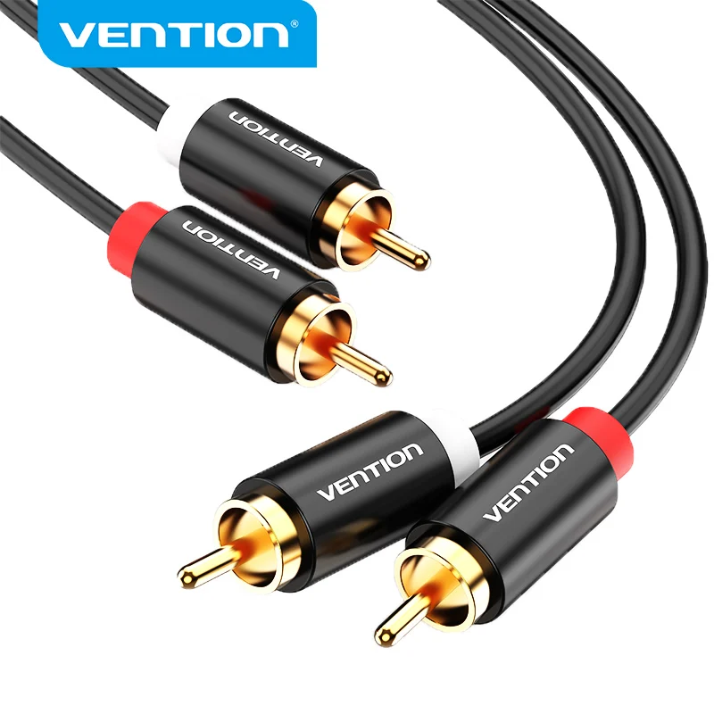 Vention 2RCA к аудио кабель Позолоченные папа-папа Aux 1 м 2 для ТВ усилитель домашний