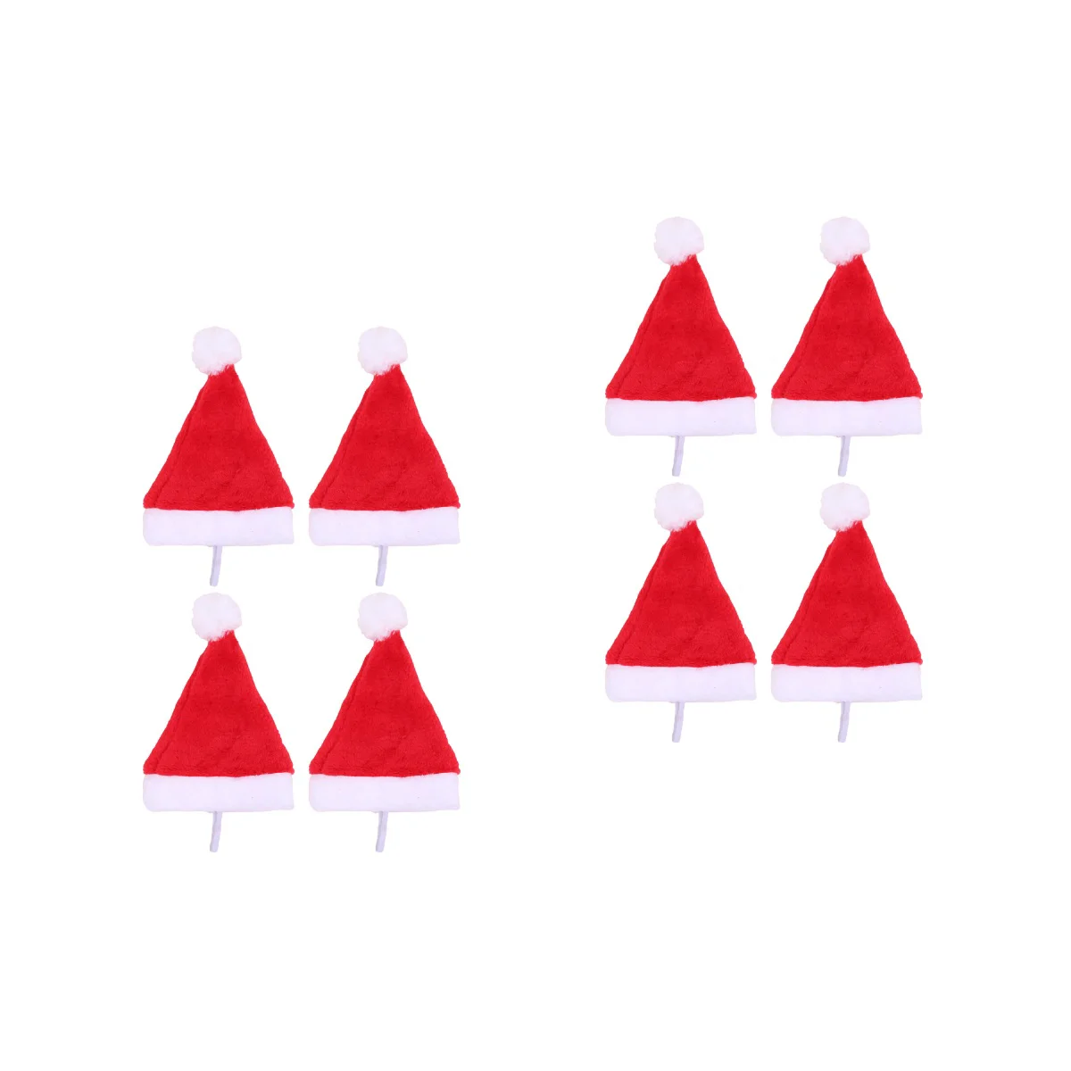 

8 pcs Pet Christmas Hat Dog Decor Beautiful Hat Decor for Christmas Festival (Red)