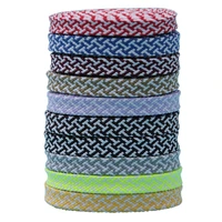 7mm double color combination flat shape kid adult polyester laces for bulk custom cordons