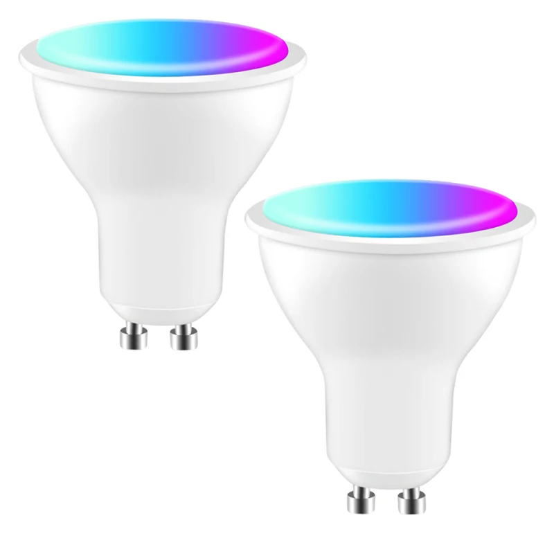 

GU10 LED Spotlight WiFi Smart Light Bulb 4W RGB+CCT 2700-6500K Smart Life Remote Control RGB Light Lamp With Alexa Google Home