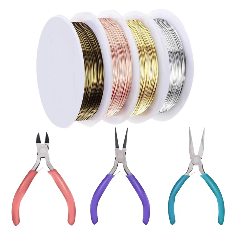 

7 шт инструментов для создания украшений Бисер провод ремесла набор инструментов включает в себя иглы для носа ремесло плоскогубцы с ювелир...