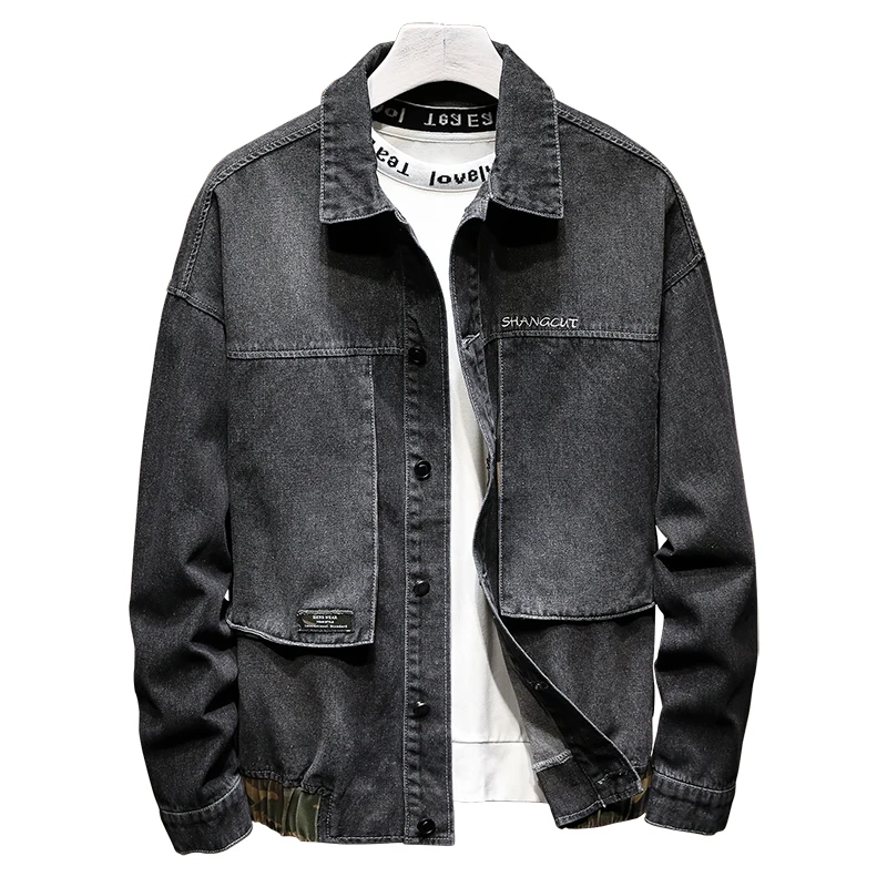 Мужская джинсовая куртка KSTUN камуфляжная с заплатками свободная Повседневная