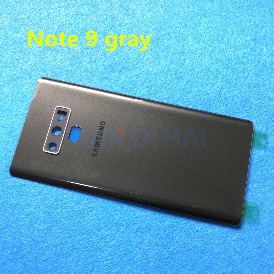 Note9 8 задний Панель стеклянная задняя крышка батарейного отсека для samsung Galaxy Note 9 N960 N960F Note 8 N950 N950F N950FD Батарея двери - Цвет: Note 9 gray