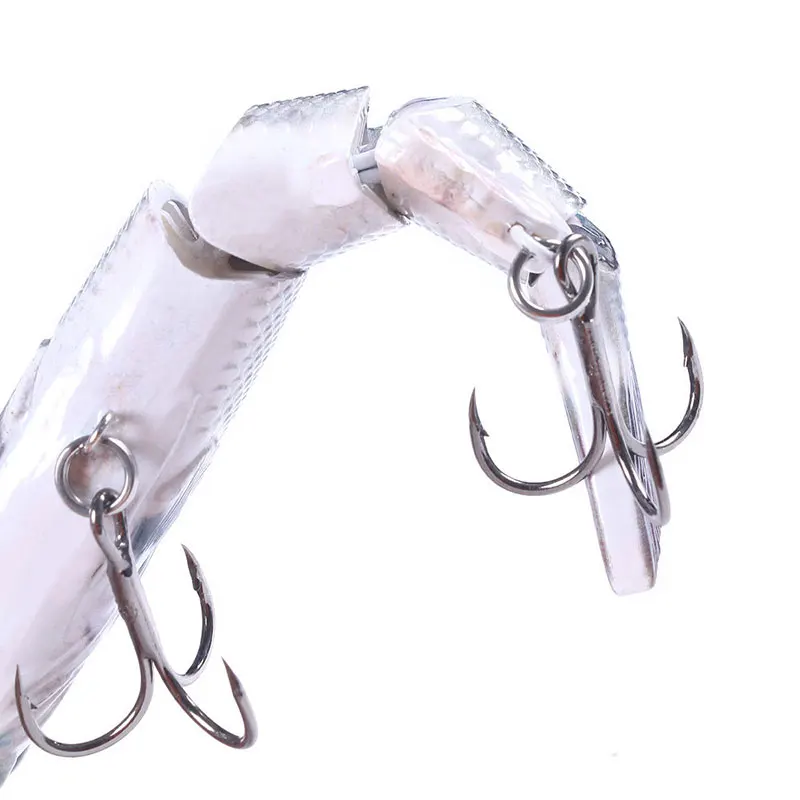 

14cm Electric Lures Robotic Swimming Fishing USB Rechargeable LED Light 4-Section Wobbler Multi Jointed Fishing Tackle P