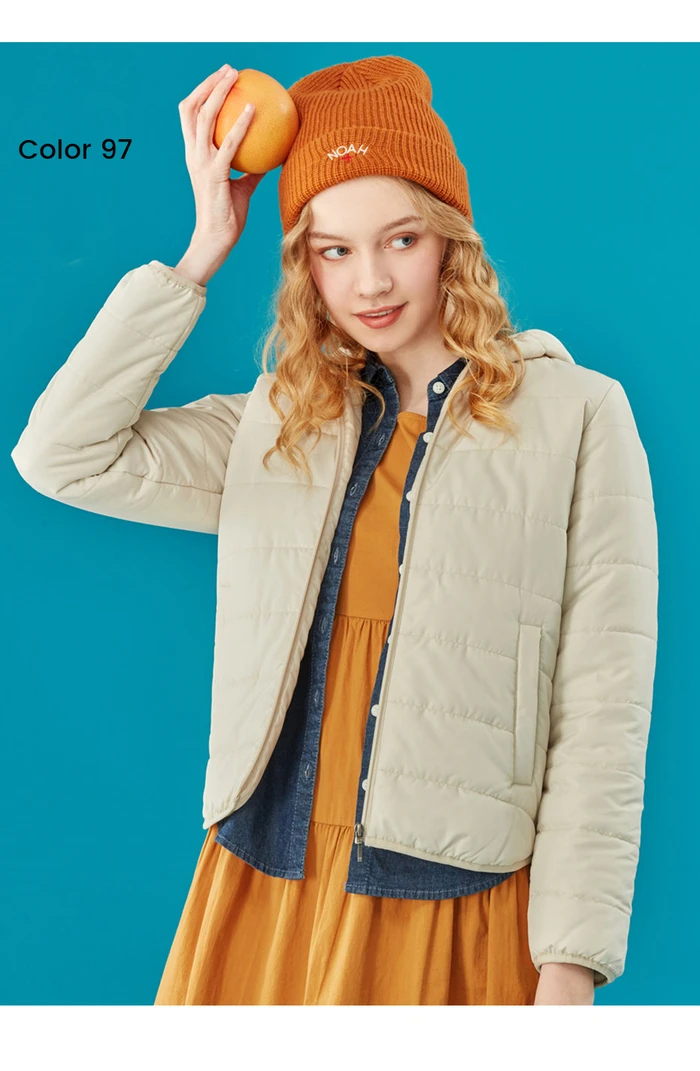 Giordano Женское пальто женское однотонное пальто с капюшоном Think Zipper Fly Abrigos Mujer Invierno Soild color Casaco Feminino 05379656