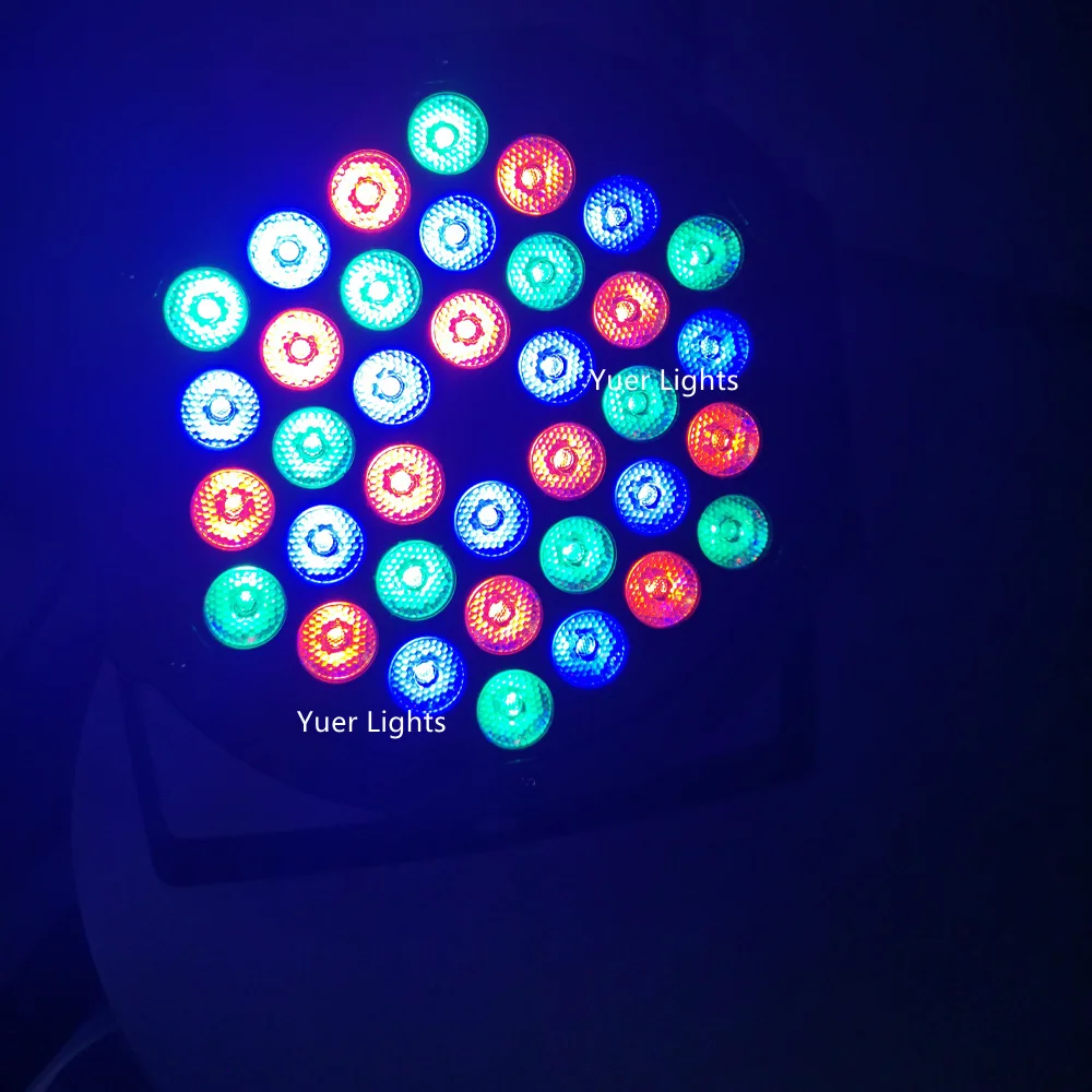 1 шт./лот светодиодные прожекторы Par 36X3W RGB сценические DMX512 подходит для дискотеки