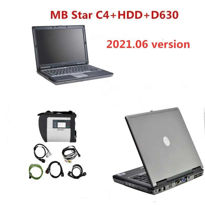 D630 + чип MB Star C4 SD Connect 320 Гб HDD 2021 06 полное Программное обеспечение компактный 4