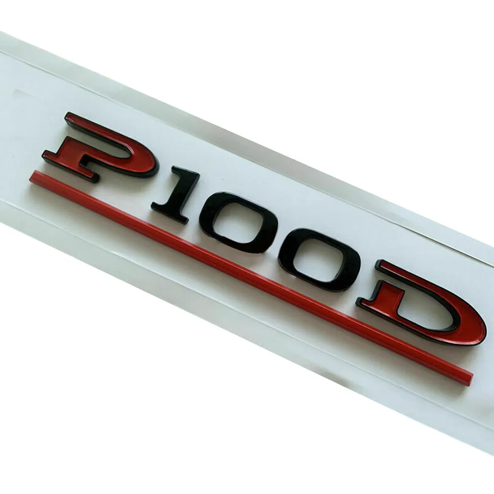 

Red Sticker Weather Proof 3D ABS Accessories Car Emblem Glossy Black Letter