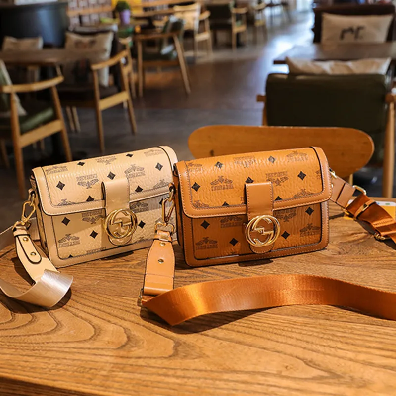 

100% Сумки из натуральной воловьей кожи 2021 Новая модная сумка на одно плечо с принтом роскошные дизайнерские кошельки и сумочки Gg Cc Sac Luxe Femme