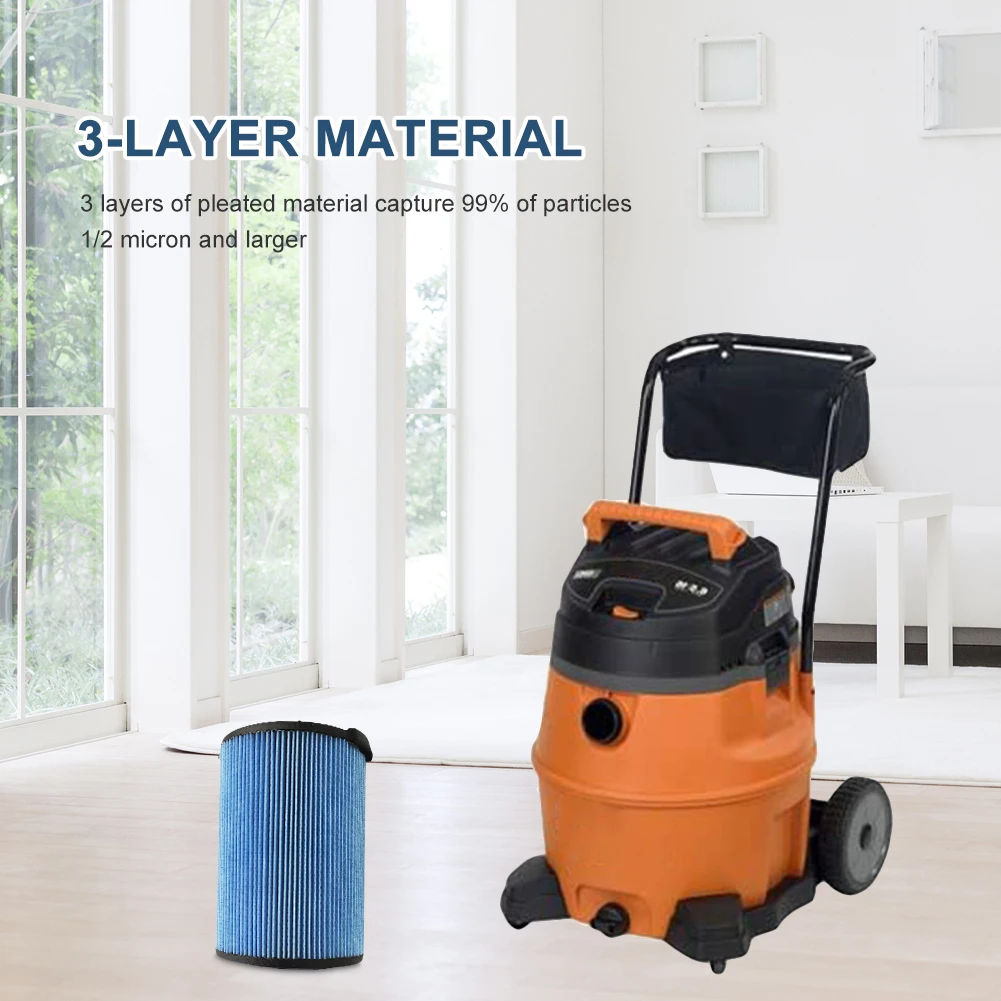 

Фильтр для пылесоса Ridgid VF5000, 3-слойный складной бумажный фильтр, запчасти, аксессуары