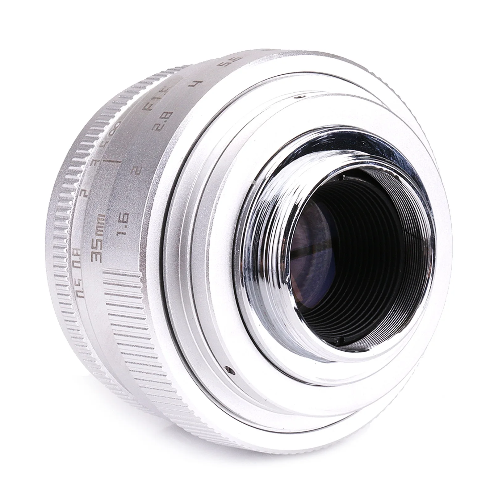 Серебристый мини 35 мм f/1,6 APS-C cctv объектив+ C-FX адаптер кольцо+ 2 макрокольцо для Canon Fujifilm X-mount Mirroless камеры