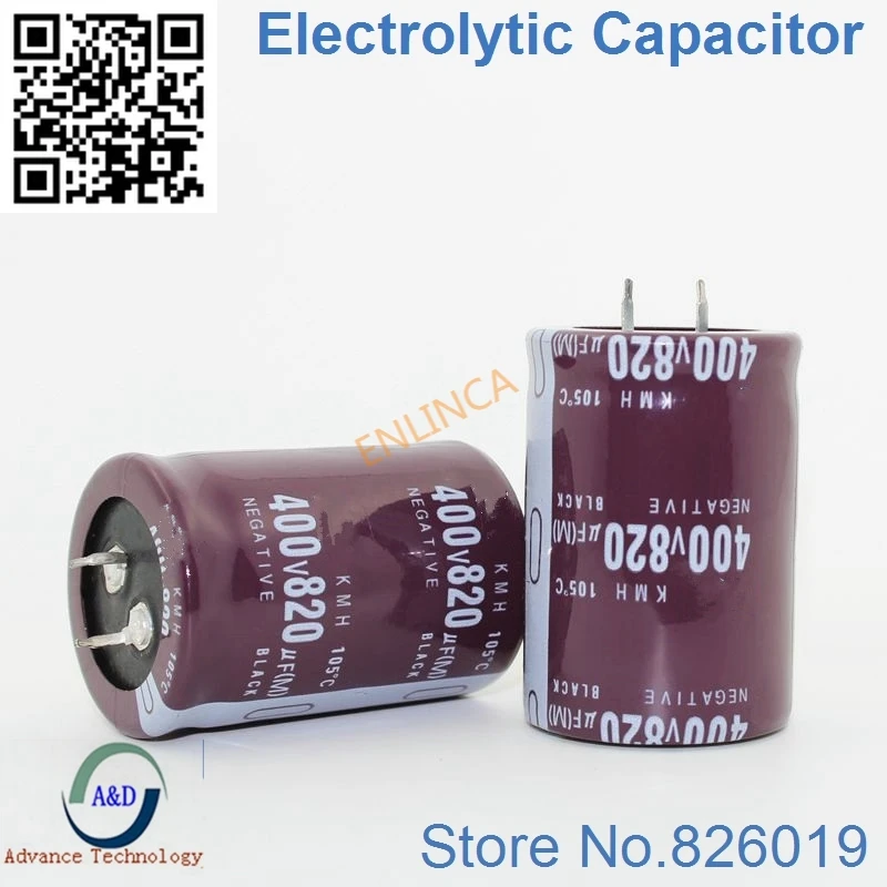 

1pcs/lot 400V 820UF Radial DIP Aluminum Electrolytic Capacitors size 35*50 820UF 400V Tolerance 20%