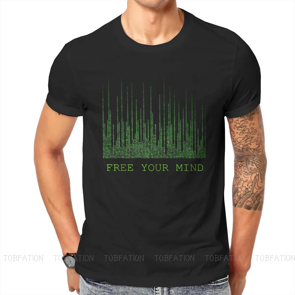 

Free Your Mind O Neck TShirt The Matrix Neo Anderson Morpheus Film Pure Cotton Original T Shirt Man's Clothes New Design Fluffy