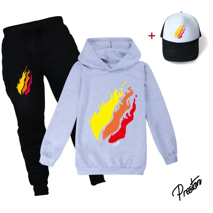 Детская 2021 мультфильмы PRESTONPLAYZ черный Кофты для подростков девочек и мальчиков