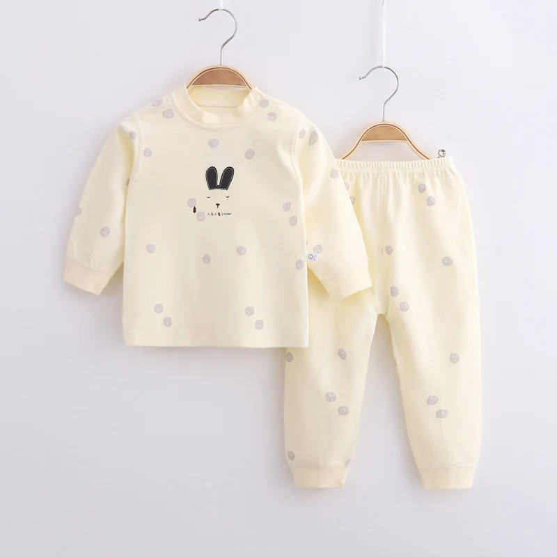 

Детская Хлопковая одежда для маленьких мальчиков и девочек, теплый удобный детский костюм унисекс, красивая Пижама нормального размера с г...