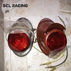 Задний фонарь SCL для гоночных мотоциклов, серебристый и красный задний фонарь, стоп-светильник для Урал CJ-K750, BMW R1 R50, R71, M72