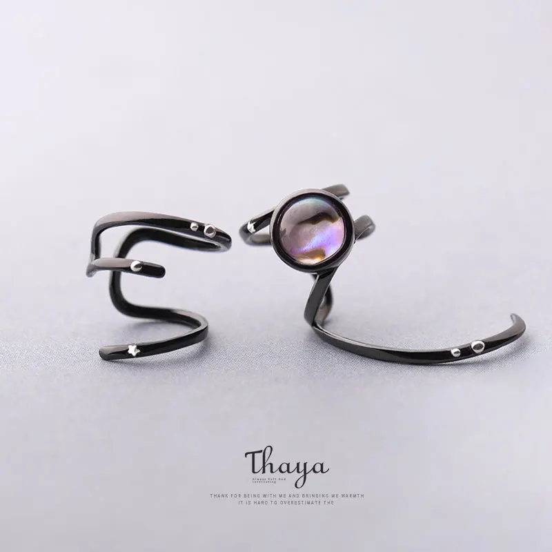 Thaya Stars Milky Trail, Хрустальные Серьги с драгоценными камнями, хрящи, клипсы, s925 серебро, панк стиль, не пирсинг, серьги-манжеты для женщин