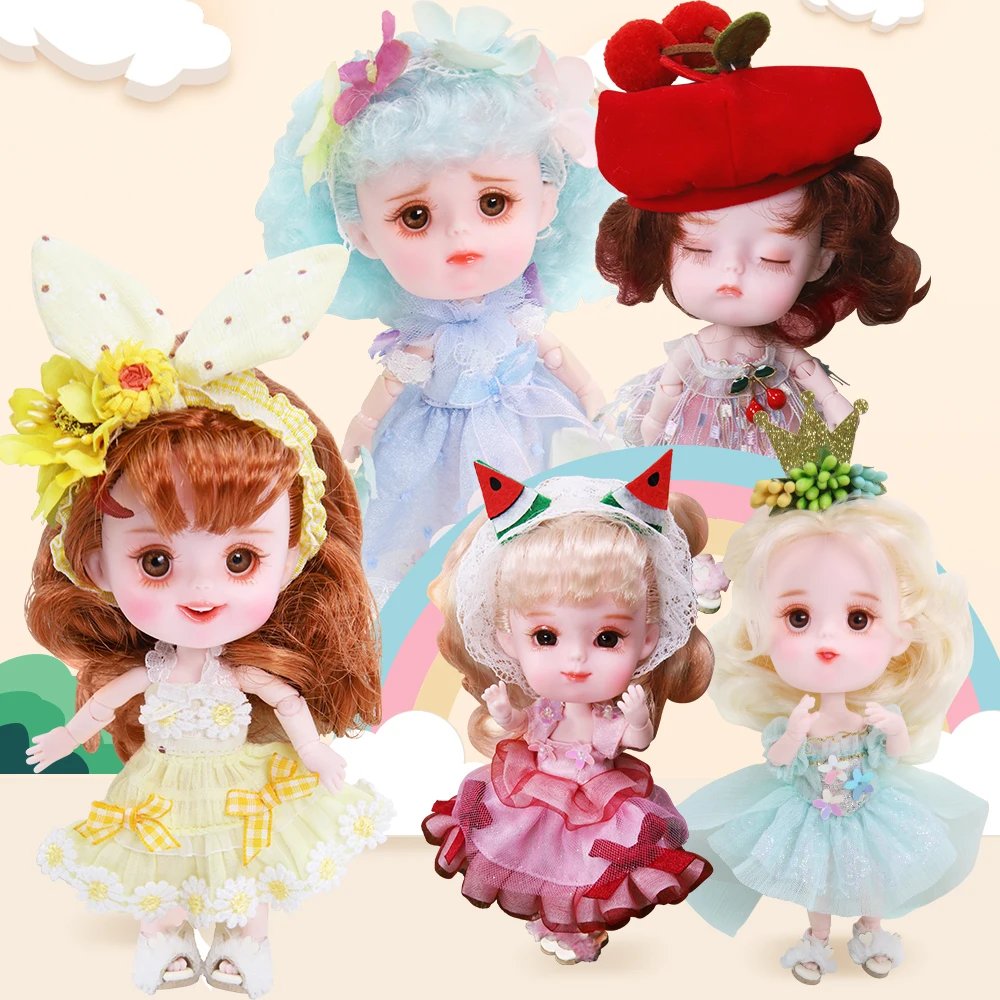 Сказочная кукла 1/12 BJD DODO 14 см мини-кукла 26 шарниров милая детская Подарочная