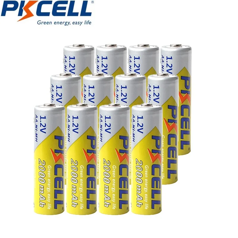 Аккумуляторы PKCELL AA Ni MH 2000 мА · ч 1 2 в 12 шт.|aa rechargeable battery|rechargeable batterybattery a |