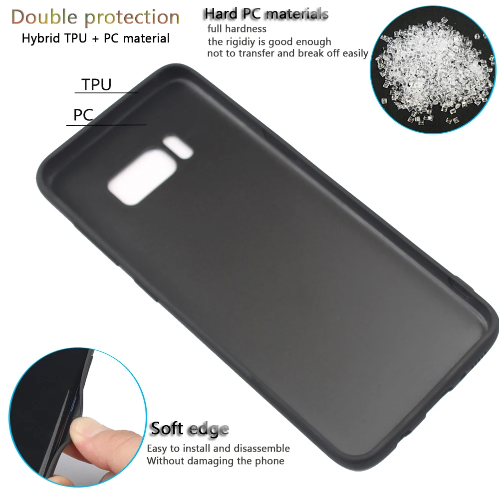 Phone Case For Samsung Calaxy S8 Cloth Texture Back Cover Fabric Ultrathin Silicone Protective Shockproof Coque |