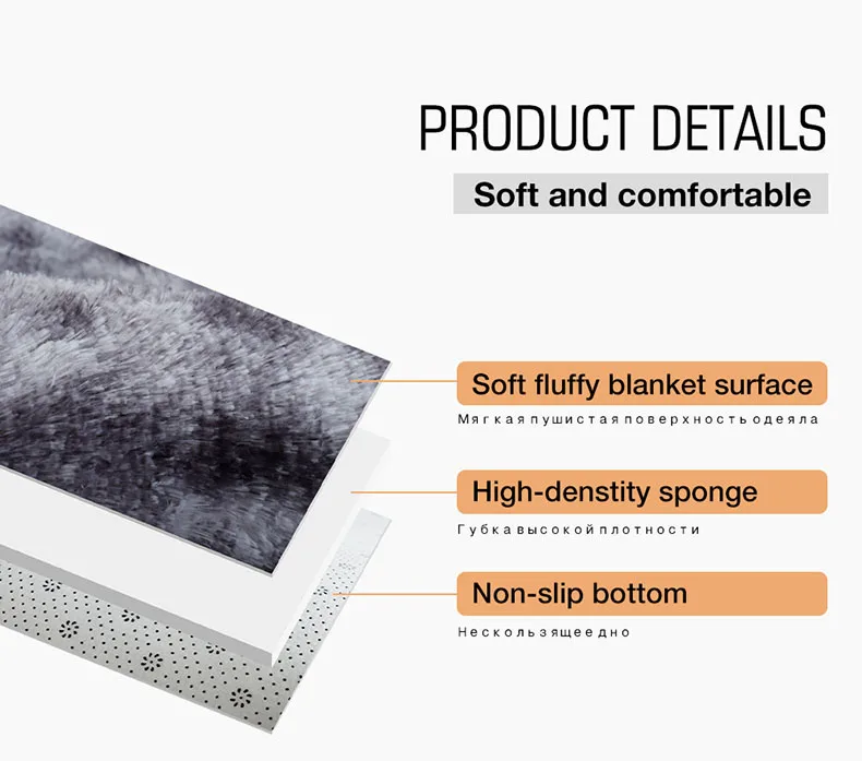 Плюшевый ковер для гостиной спальни мягкий бархатный декоративный детской