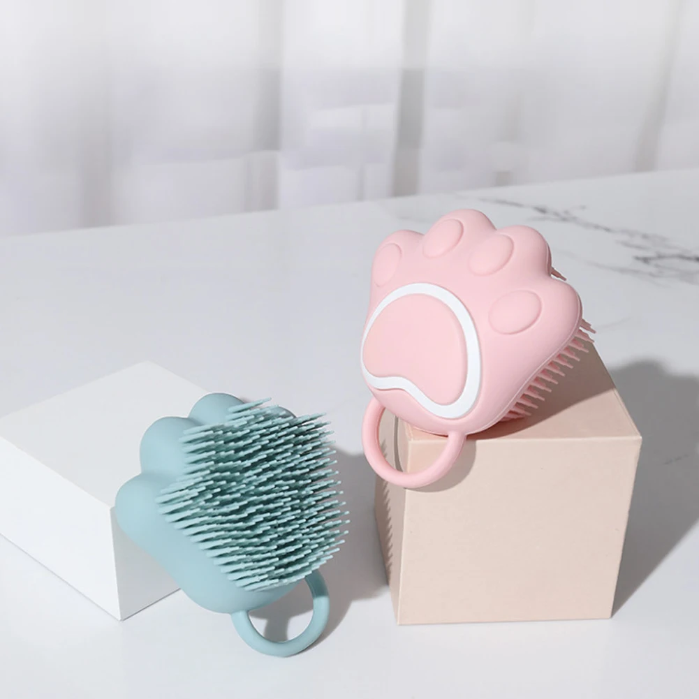 

Cartoon Cat Paw Baby Shower Brush Fast Foaming Silicone Scrubbing Artifact Full Body Massage Spa Brush Bathroom Accessory NEW