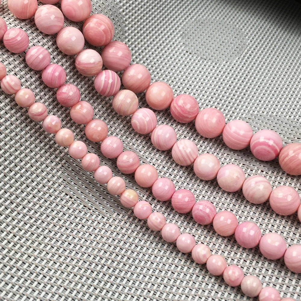 Fashion Natural Stone Pink Shell Beads Round Loose Spacer For Jewelry Making DIY Bracelet Necklace Accessories Gifts | Украшения и