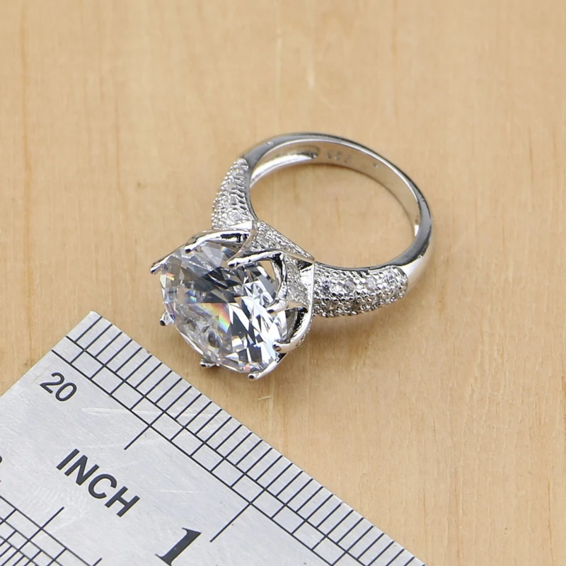 Женский ювелирный комплект из колье и серёг серебра 925 пробы | Ювелирные наборы