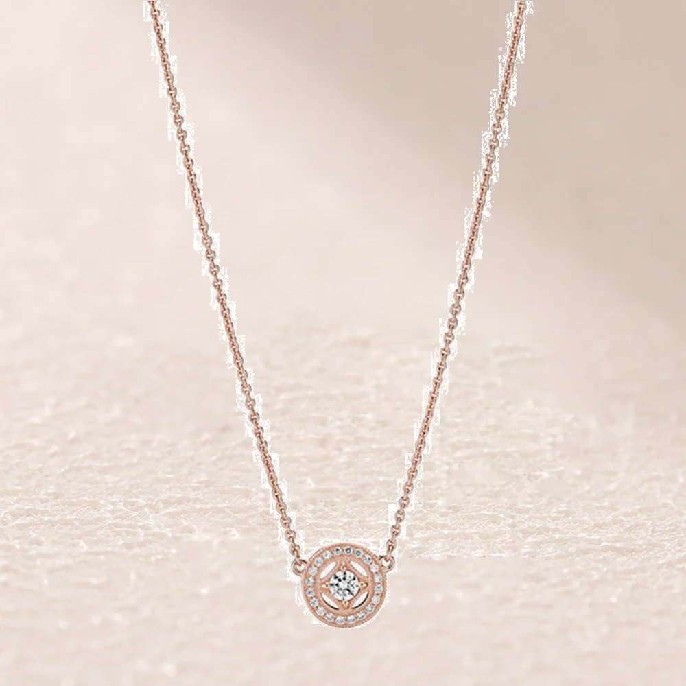 

380523CZ ROSE VINTAGE ALLURE NECKLACE