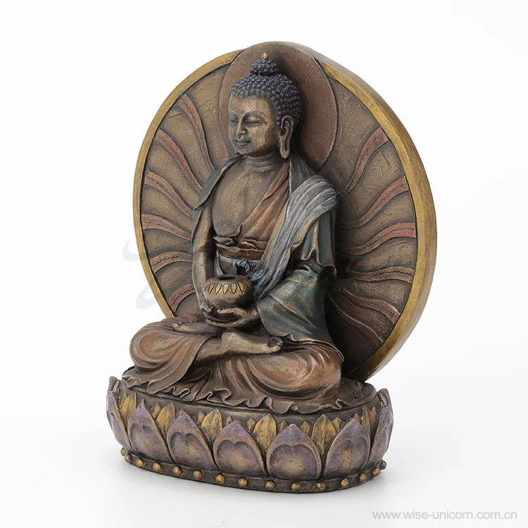 Buddha statue Ah Mi Tuo Two handed begging Band Fife home Operation Factory Statue Figure sculpture