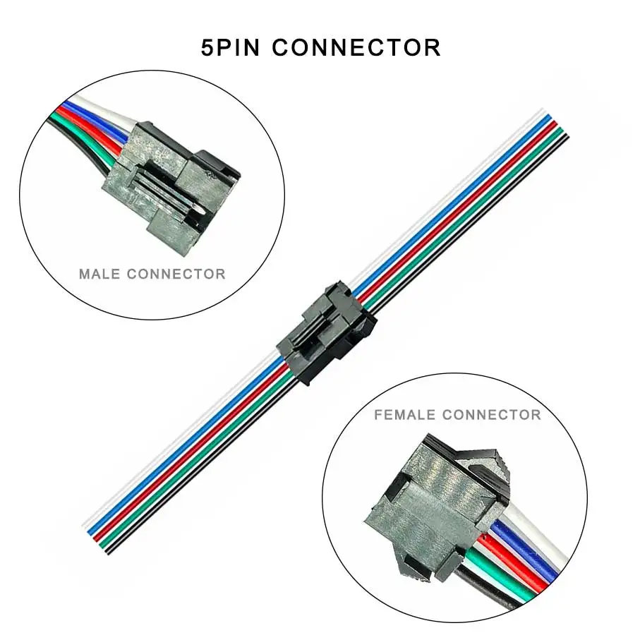 15 см 2/3/4/5/6pin JST разъем мужского и женского пола для WS2812B/SK6812/5050/3528 прокладки СИД