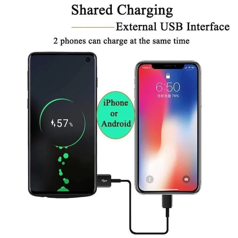 

Shockproof Battery Charger Cases For Samsung Galaxy S10 5G Powerbank Case 6500mAh External Charging Battery Power Bank Case