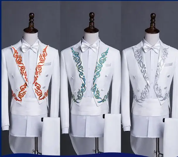 Новинка 2020 европейский и американский мужской смокинг тонкий костюм для сцены