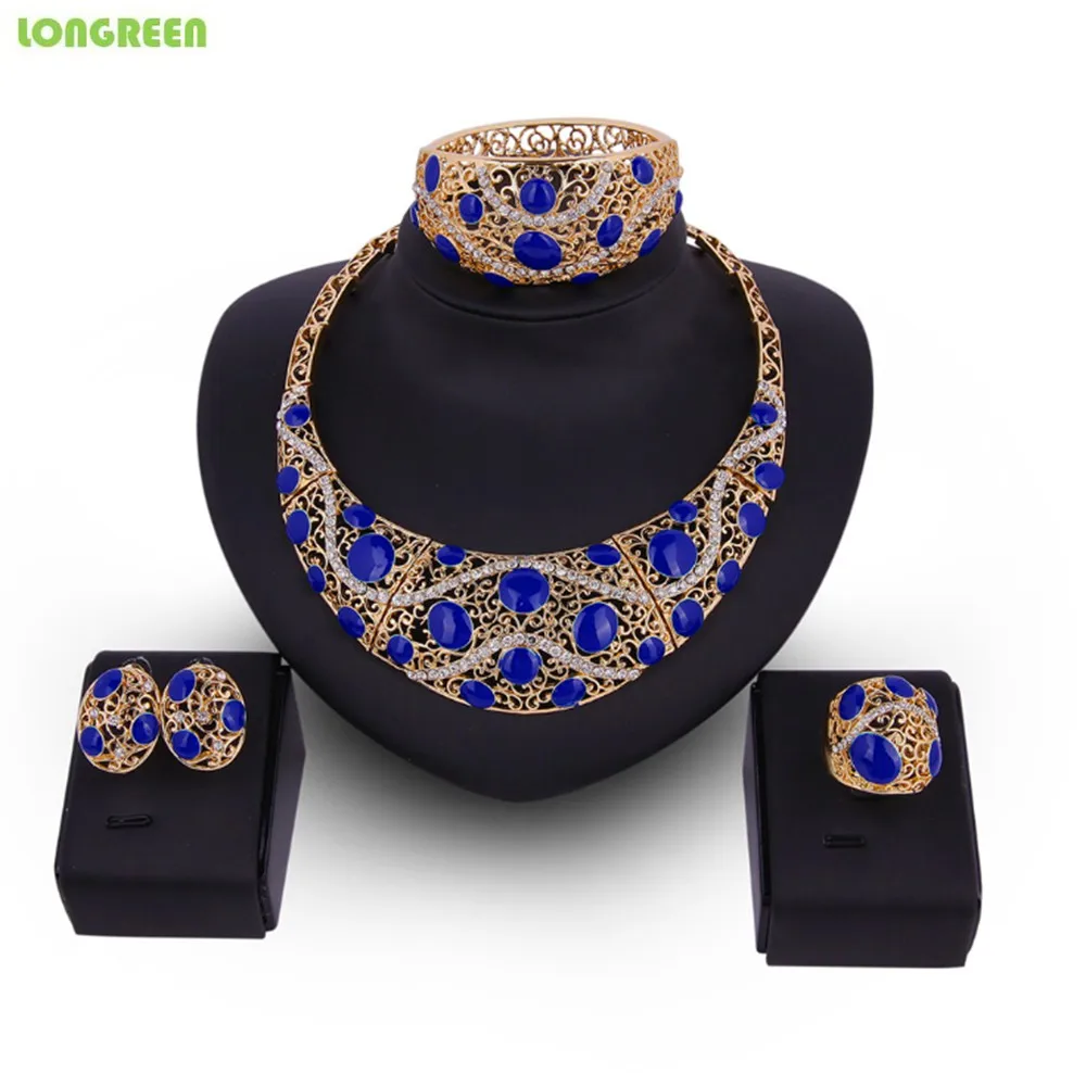 Металлический ажурный узор ожерелье серьги браслет кольцо для женщин Свадебные