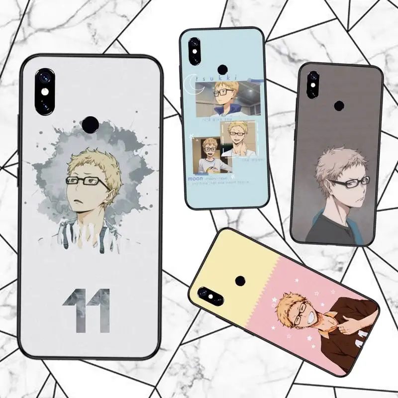 

Haikyuu Kei Tsukishima anime Phone Case For Xiaomi Redmi note 7 8 9 t s 10 A pro lite funda shell coque cover