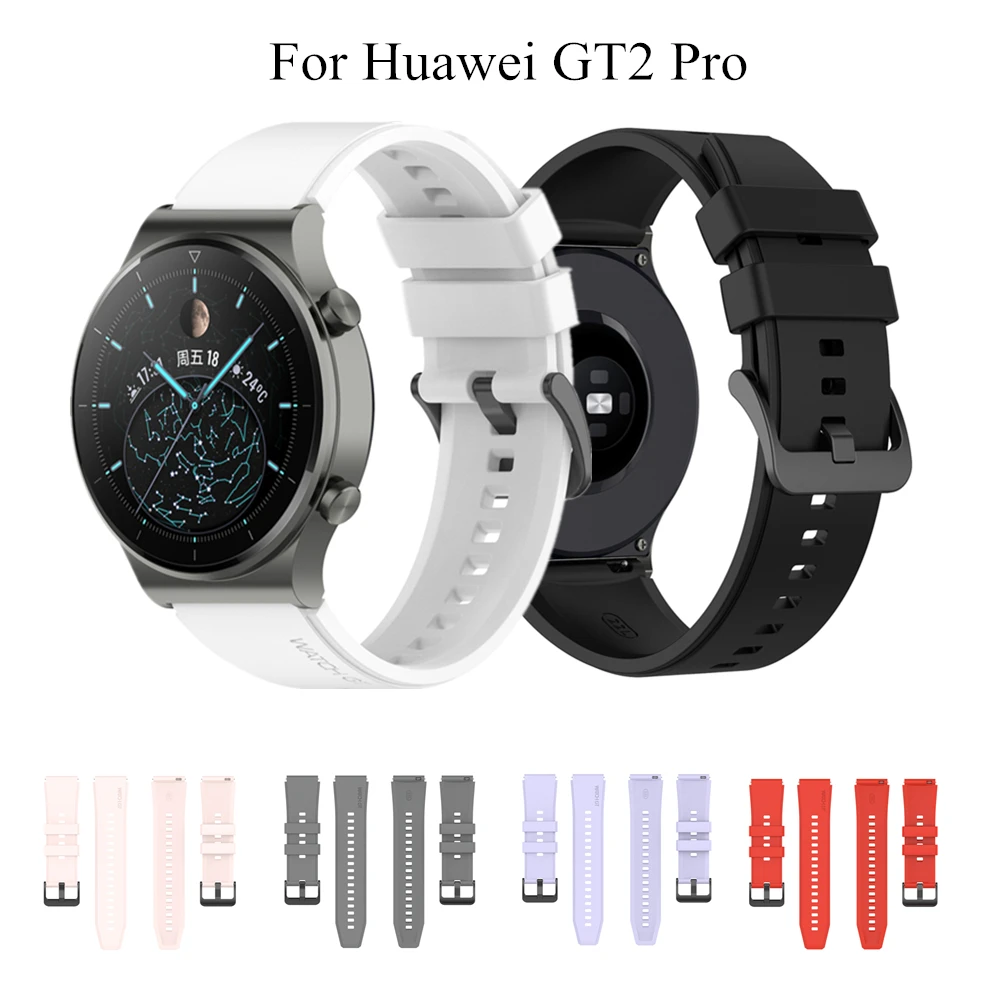 

Ремешок силиконовый для наручных часов Huawei Watch GT 2 Pro, оригинальный сменный Браслет в официальном стиле для Huawei GT2 Pro