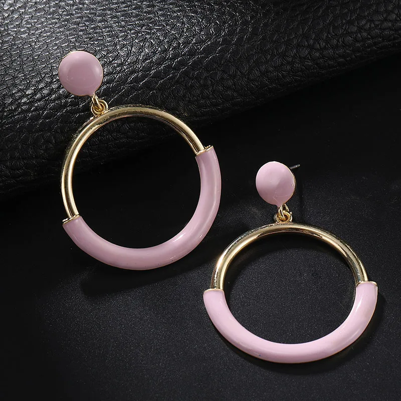 2019 Модные Простые роскошные круглые серьги женские модные серьги-подвески из