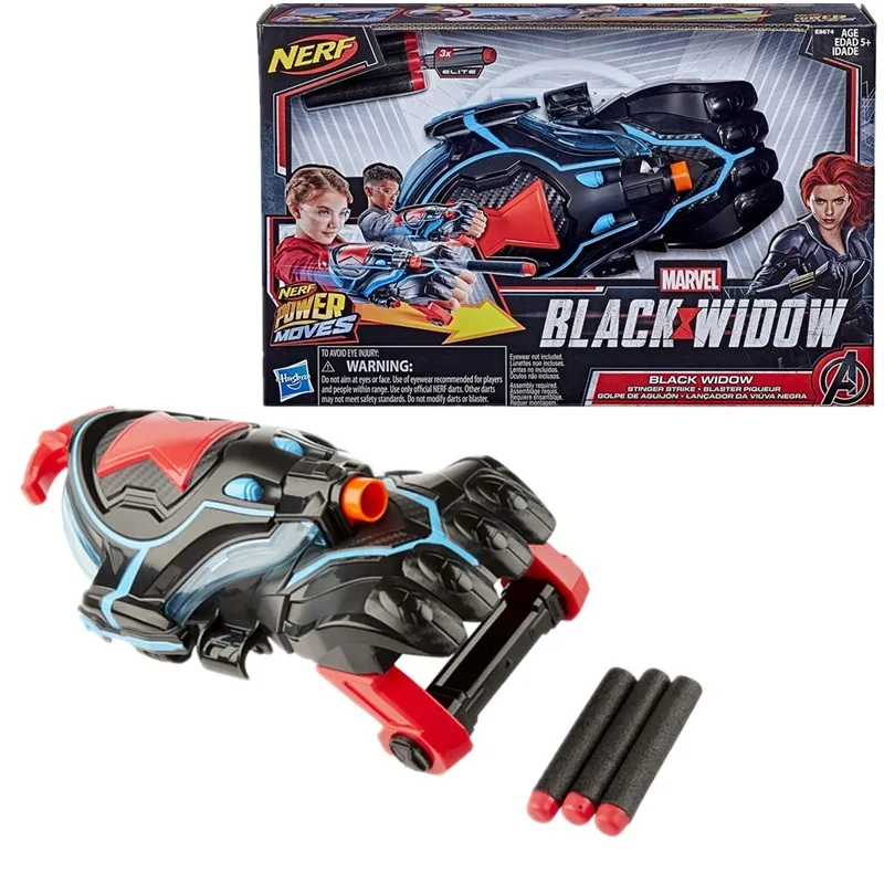 

Hasbro Marvel Avengers Black Widow Stinger Strike F0321 Nerf Power Moves Soft Bullet Toy Gifts Toy Model Anime Collect Ornaments