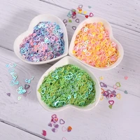 10gpack 5mm colorful hollow heart sequins pvc paillettes diy wedding craft sewing costume 3d nail art lentejuelas accessories